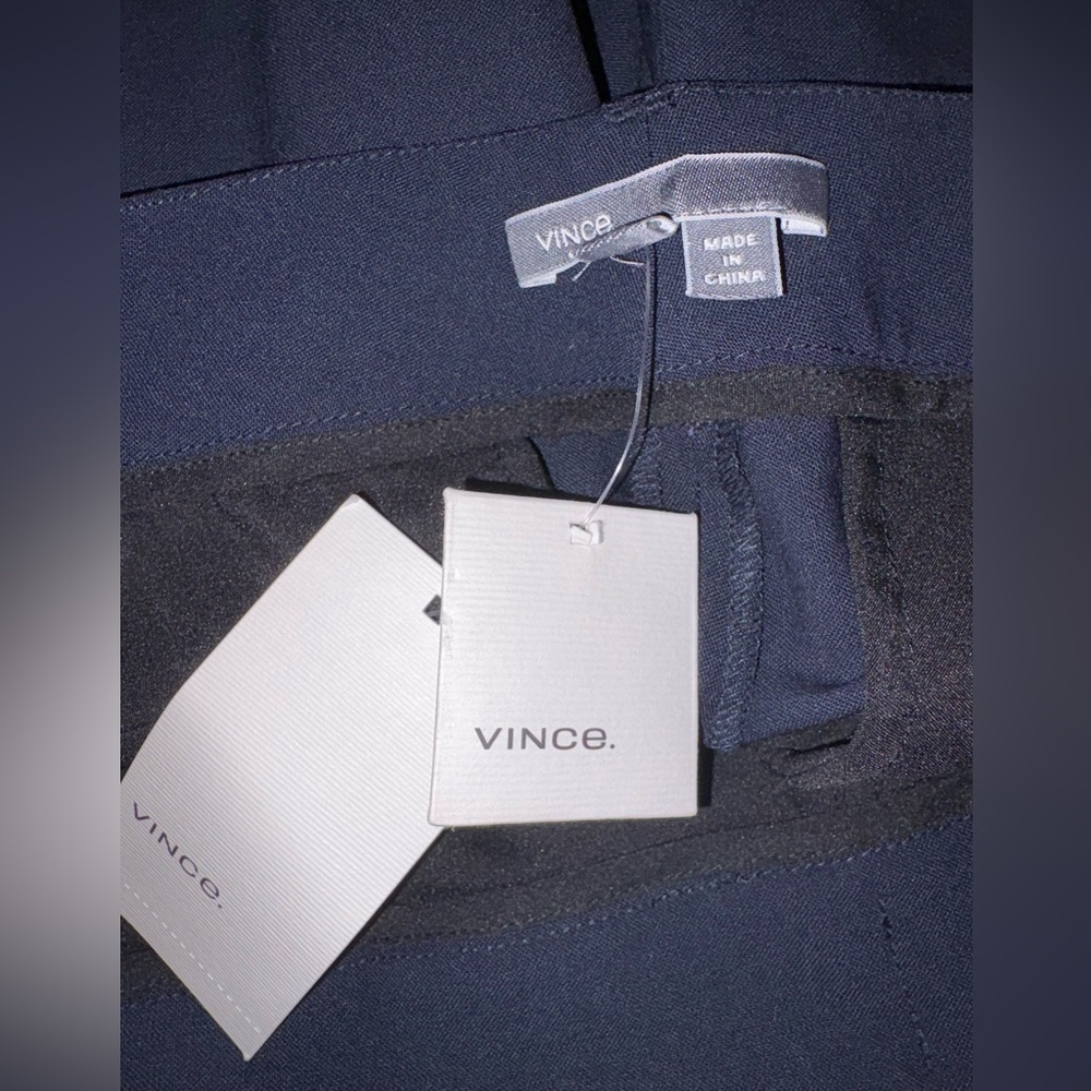 Vince Wool Blend Contrast Panel Slim Ankle Pants Size 8 NWT - Picture 9 of 13